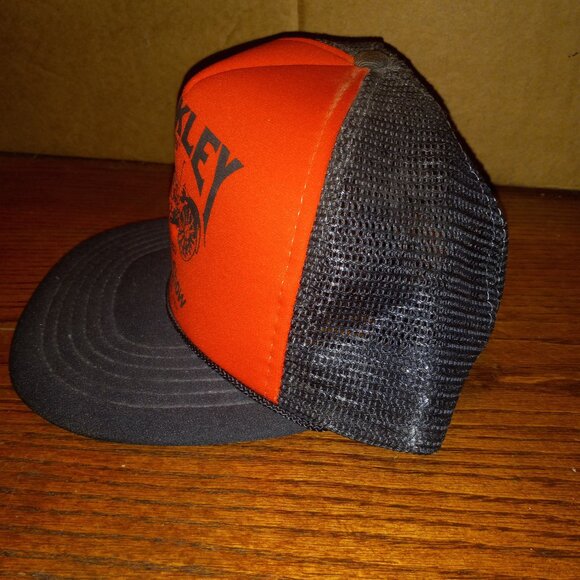VTG Buckley Old Engine Show 1990 John Deere Cap Hat Trucker Black Red Mesh - Picture 3 of 7